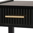 thumbnail image 6 of Baxton Studio Primrose Mid-Century Nightstand, 1-Drawer, Black, 6 of 9