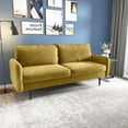 thumbnail image 5 of Enor Furniture Callie 70" Modern Round Arm Velvet Sofa in Gold, 5 of 5