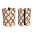 thumbnail image 3 of Round Car Trash Can 7×5.9in Waterproof, Durable, Not Easy To Fade, Easy To Install And Disassemble To Prevent Interior Pollution Sandybrown Moroccan Trellis Hand-Drawn Sketch_3, 3 of 7