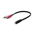 thumbnail image 4 of Adaptador de audio Methold 3,5mm estéreo a 2 RCA Jack cable Splitter negro, 4 of 6