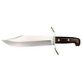 thumbnail image 2 of Wild West Bowie 10.75" 1090 High-Carbon Steel Clip Point Blade 5.25" Handle Fixed Blade Knife w/Leather Sheath, 2 of 6