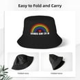 thumbnail image 3 of Bucket Hats Fashion Sun Cap Packable Outdoor Fisherman Hat for Women and Men Pride Heart Bucket Hats, 3 of 8