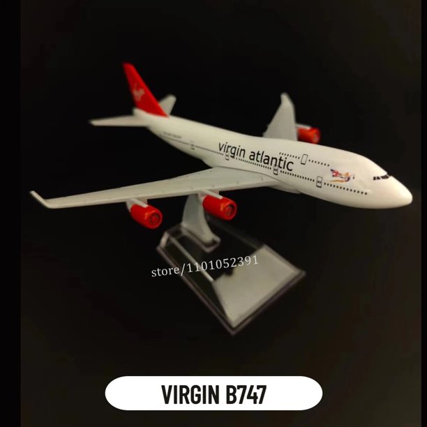 Réplica de avión de metal a escala 1:400, modelo de avión Yellow Bird tailandés NOK fundido a presión, miniatura de aviación, decoración para el hogar y la oficina, juguete para niño 119.Virgin B747