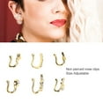 thumbnail image 4 of 6pcs Fake Nose Ring Hoop, Clip On Stainless Steel Fake Nose Rings Jewelry, Nose Ring Hoop Nose Rings For Women Men, 4 of 5