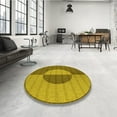 thumbnail image 4 of Ahgly Company Machine Washable Indoor Rectangle Transitional Dark Yellow Green Area Rugs, 3' x 5', 4 of 7
