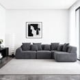 thumbnail image 2 of 118" Oversized Cloud Curved Sectional Sofa with Chaise, Boneless Modular Couch with Deep Seat Compression Foam, No Assembly Living Room Sofa for Apartment Lounge, 2 of 3