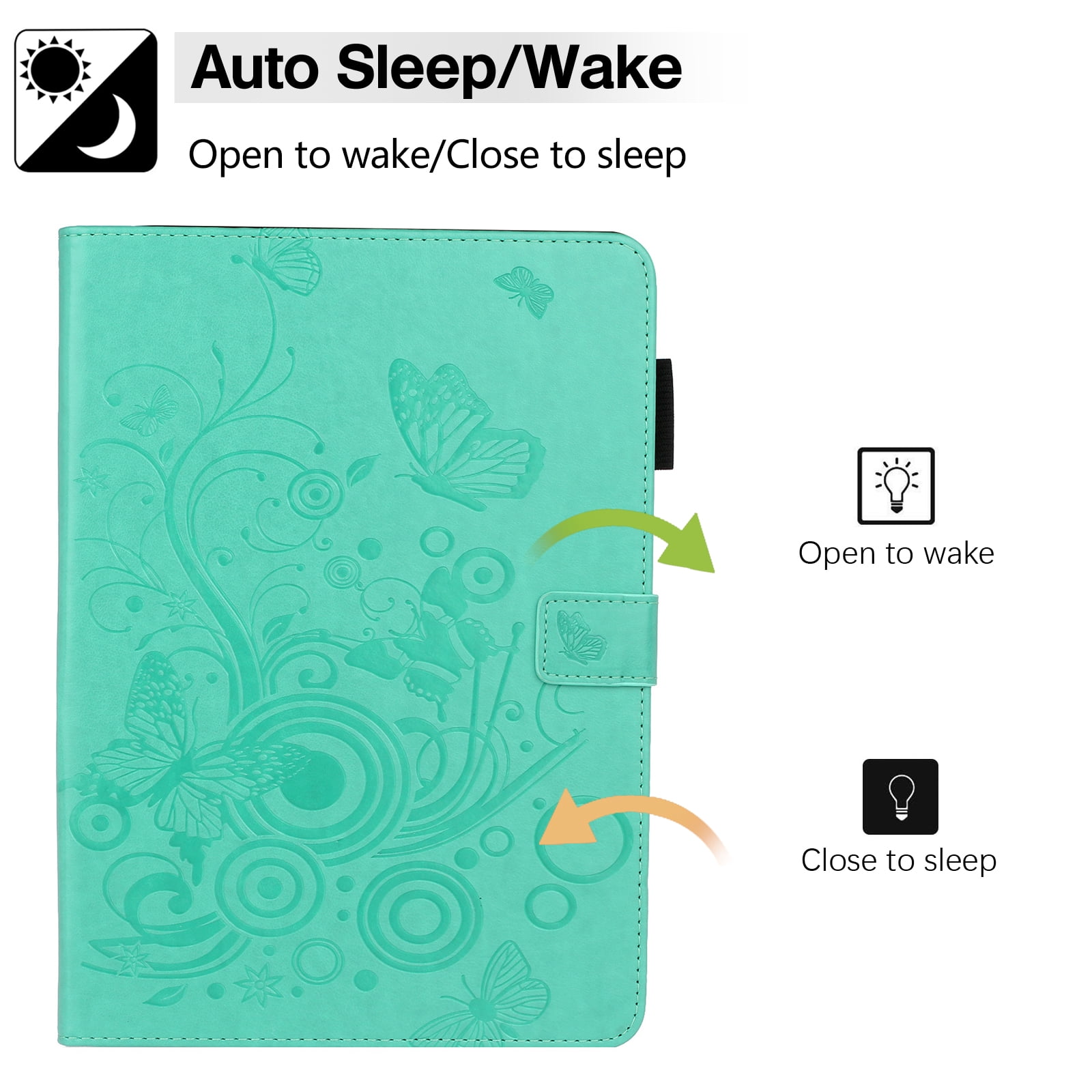 TECH CIRCLE Case for Apple iPad 10th Generation 10.9 Inch 2022,PU Leather Folio Flip Stand Smart Protective Cover with Auto Wake/Sleep Pencil Holder Soft Back Cover for iPad 10th Gen 10.9",Green