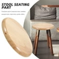 thumbnail image 3 of TABLZONE Sturdy Khaki Wood Round Bar Stool Replacement Top, and Easy to Install, 1 Set, 3 of 8