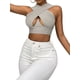 thumbnail image 2 of Txlixc Mujeres Cross Wrap Crop Tops, Adultos Verano Sin Mangas Recorte Tank Tops Txlixc Sexy, 2 of 7