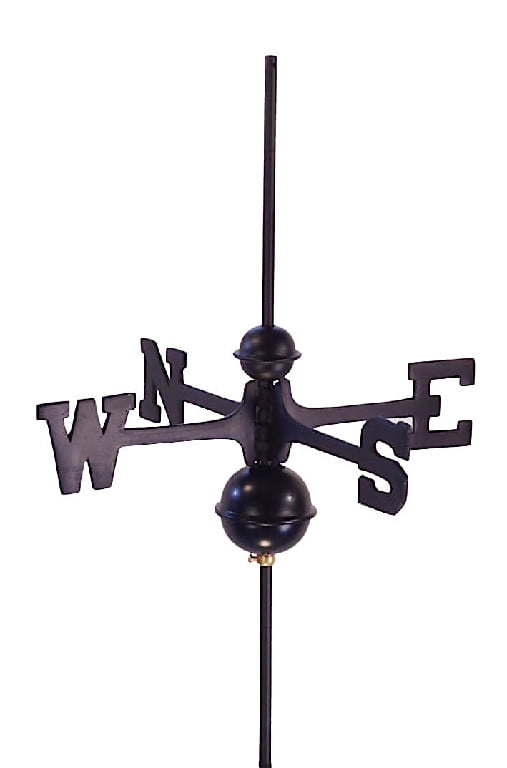 Traditional Weathervane Assembly Kit Small Black Aluminum