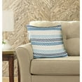 thumbnail image 5 of Ox Bay Blue Chevron Organic Cotton Square 2 Piece Pillow Feather Filled Set, 5 of 14