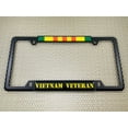 thumbnail image 4 of Vietnam Veteran - Domed Custom-Made Personalized Narrow (Thin) Top 4 Hole Metal Car License Plate Frame with Free caps - Black (Quantity: 1 Frame), 4 of 7
