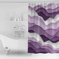 thumbnail image 3 of Hokiten Shower Curtain, Purple Ombre Fabric Shower Curtains for Bathroom, Modern Geometric Moire Abstract Art Bath Curtain Waterproof Bathtub Curtains with 12 Hooks, Extra Long 72" x 96", 3 of 7