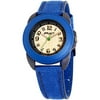 Eco-Friendly Corn Resin and Blue Organic Cotton Strap Watch, Mid-Size
