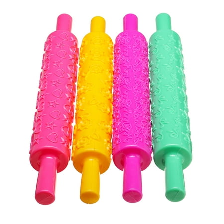 4 Types Festival Rolling Pin Embossing Baking Pastry Cake Roller Decorating Mold Tool