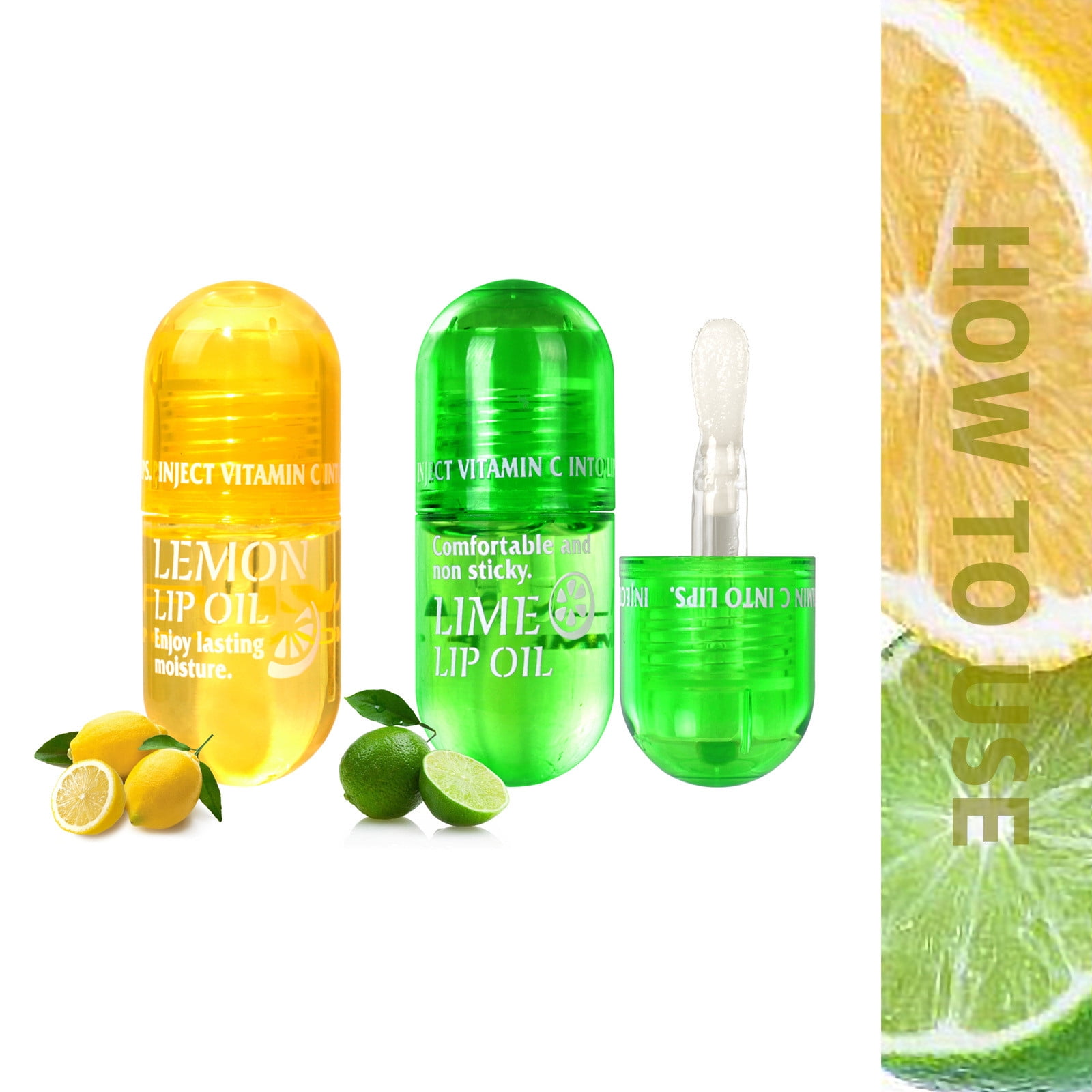 Rdeuod Lip Balm,Lip Plumper Set,Lip Glaze KEY LIME Flavored Lip Gloss