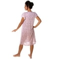thumbnail image 4 of Women's Floral Cap Sleeves Embroidery Nightgown Sleepwear night gown, Size Medium, Lilac, 4 of 5