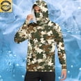 thumbnail image 2 of Dagegui Camouflage Sun Protection Shirt for Men Long Sleeve UV Hoodie Quick Dry Running Workout Gym Tee Outdoor UPF 50+ Rash Guard Pullover Tops Green M, 2 of 7