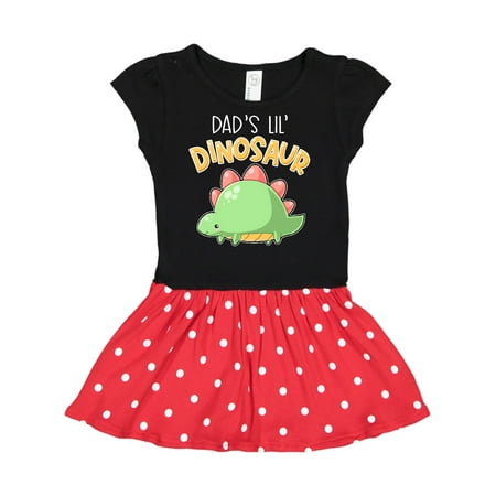 

Inktastic Dad s Lil Dinosaur with Cute Stegosaurus Gift Toddler Girl Dress