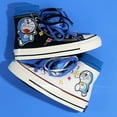 thumbnail image 3 of Adult Cartoon Machine Cat Contrasting Colors High-top Canvas Shoes, Student Casual Sports Shoes, All-match Comfortable Couple Shoes, 3 of 15