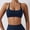 Navy, variant on VISALY Sports Bras For Women Racerback Bra Women's Sports Bra Padded Crossed Back Bustier Without Underwire Spaghetti Straps For Yoga Fitness wireless bras Padded Bra Comfortable Bras Army Green L