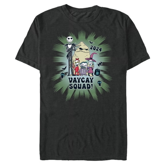 Disney Nightmare Before Christmas Family Vacay Squad 2024 - Short Sleeve Blended T-Shirt for Adults - Customized-Dark Heather