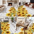 thumbnail image 5 of Sunflower Area Rugs 5'x8', Washable Small Throw Rugs for Classroom Bedroom, Yellow Summer Botanical Farmhouse Floral Wooden Indoor Outdoor Rug Non-Slip Low Pile Carpet Runner Reversible Floor Mats, 5 of 8