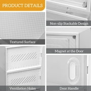 Shoe Storage Boxes 12 Pack Clear Plastic Stackable, White