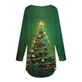 thumbnail image 5 of FDGIU Christmas Graphic Tops for Women - Loose Fit Tunic Blouses with Season Snowflake Print, Fall Holiday Tees,Funny Christmas Long Sleeve Tops, 5 of 5