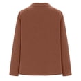 thumbnail image 6 of Womens Casual V Neck Sweatshirt Long Sleeve Lightweight Drop Shoulder Solid Pullover Tops, 6 of 6