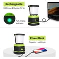 thumbnail image 4 of LED Camping Lantern Rechargeable, General Camping Lights, 1000LM, 4 Light Modes, 4400mAh Power Bank, IPX4 Waterproof Tent Lights, Dimmable Flashlight for Emergency, Power Outages, USB Cable Included, 4 of 12