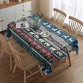thumbnail image 2 of Multicolor Christmas Pattern Rectangle Tablecloth 60"x84",Waterproof Polyester Rectangle Table Cloth, Wipeable Spillproof Polyester Tablecloth for Dining, Camping, Indoor and Outdoor, 2 of 5