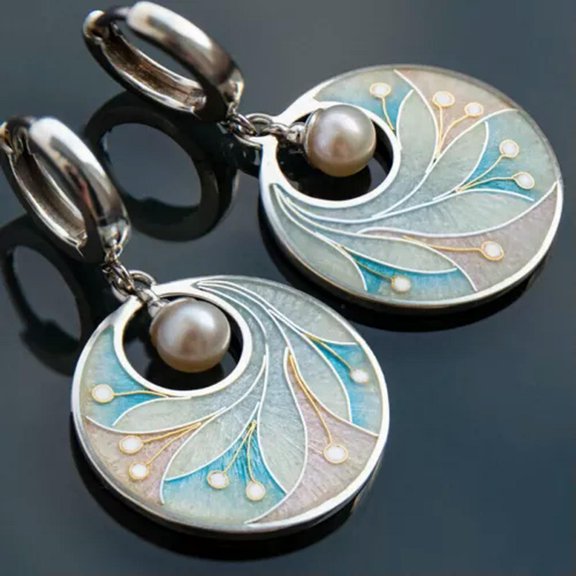 K-KED 925 Silver Drop Earrings Women Zircon Pearl Wedding Delicate Jewelry Gifts A Pair-Style 1