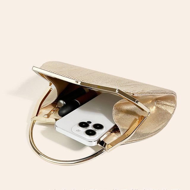 Bolso De Embrague De Noche Bolso de mano de noche para mujer, bolso de mensajero con cadena de diamantes de imitación, monedero brillante (dorado) Tmvgtek Para Estrenar