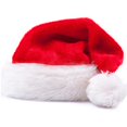 thumbnail image 4 of Gorro de Papá Noel, gorro navideño grueso, cálido, cómodo, rojo, blanco, de felpa, para fiestas navideñas, para adultos y niños, gorros navideños unisex, 4 of 5
