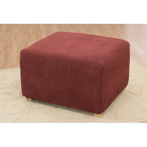 Sure Fit Stretch Pique Ottoman Slipcover