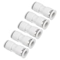 thumbnail image 1 of Unique Bargains 6mm à 3mm Réduction Pousser pour Connecter Raccord de Ligne d'Air Blanc, 5 Pack, 1 of 4