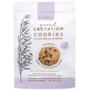 MilkBliss Dark Chocolate Chip Soft Baked Lactation Boosting Cookies for Breastfeeding, 12 Count