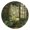 Gold, variant on Round Art Wall Clock Vintage Oil Painting Texture Decorative Clock Gold Pointer, Multi-Purpose Desktop & Hanging Creative Decor Clock for Home Living Room Lush Green Garden Window