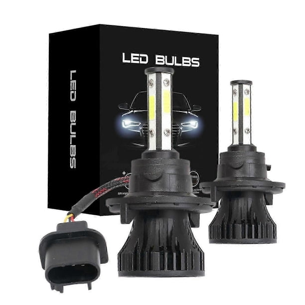 4 Sides H13 9008 LED Headlight Bulbs Kit High Low Dual Beam 6500K Super White
