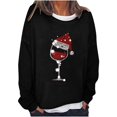 thumbnail image 1 of Sudaderas de Cuello Redondo de Navidad Para Mujer Primavera Otoño Manga Larga Impreso Suéter Top Odeerbi ODB193672, 1 of 5
