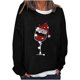 thumbnail image 1 of Sudaderas de Cuello Redondo de Navidad Para Mujer Primavera Otoño Manga Larga Impreso Suéter Top Odeerbi ODB193668, 1 of 5