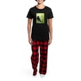 thumbnail image 4 of CafePress - Green Crow Women's Dark Pajamas - Women's Short Sleeve Print T-Shirt and Pants Dark Cotton Pajama Set, 4 of 7
