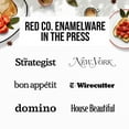 thumbnail image 7 of Red Co. Set of 4 Enamelware Metal Classic 8" Round Salad Plate, Solid White/Orange Rim, 7 of 7