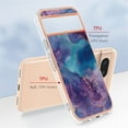 thumbnail image 6 of SaniMore Electroplated Marble Case for Google Pixel 8A, Shockproof Protection Cover Support Magnetic Wireless Charging Soft TPU Bumper Transparent Ultra-Slim for Google Pixel 8A, Purple, 6 of 12