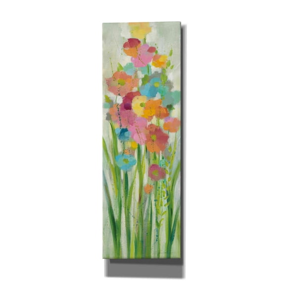 Epic Graffiti 'Long Stem Bouquet I' by Silvia Vassileva, Canvas Wall Art, 12"x36"
