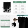 thumbnail image 6 of White Dandelion Balloon Curtains 63 Inch Length for Living Room/Bedroom, Spring Flowers Botanical Vintage Black Rod Pocket Privacy Door Curtains Decorative Tie Up Shade for Window 52"x63", 6 of 8