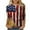 Dark Blue, variant on IROINNID 4th of July T-Shirt For Women Mid-length Blouse Casual Tops Round Neck Women Tops America Independence Day
