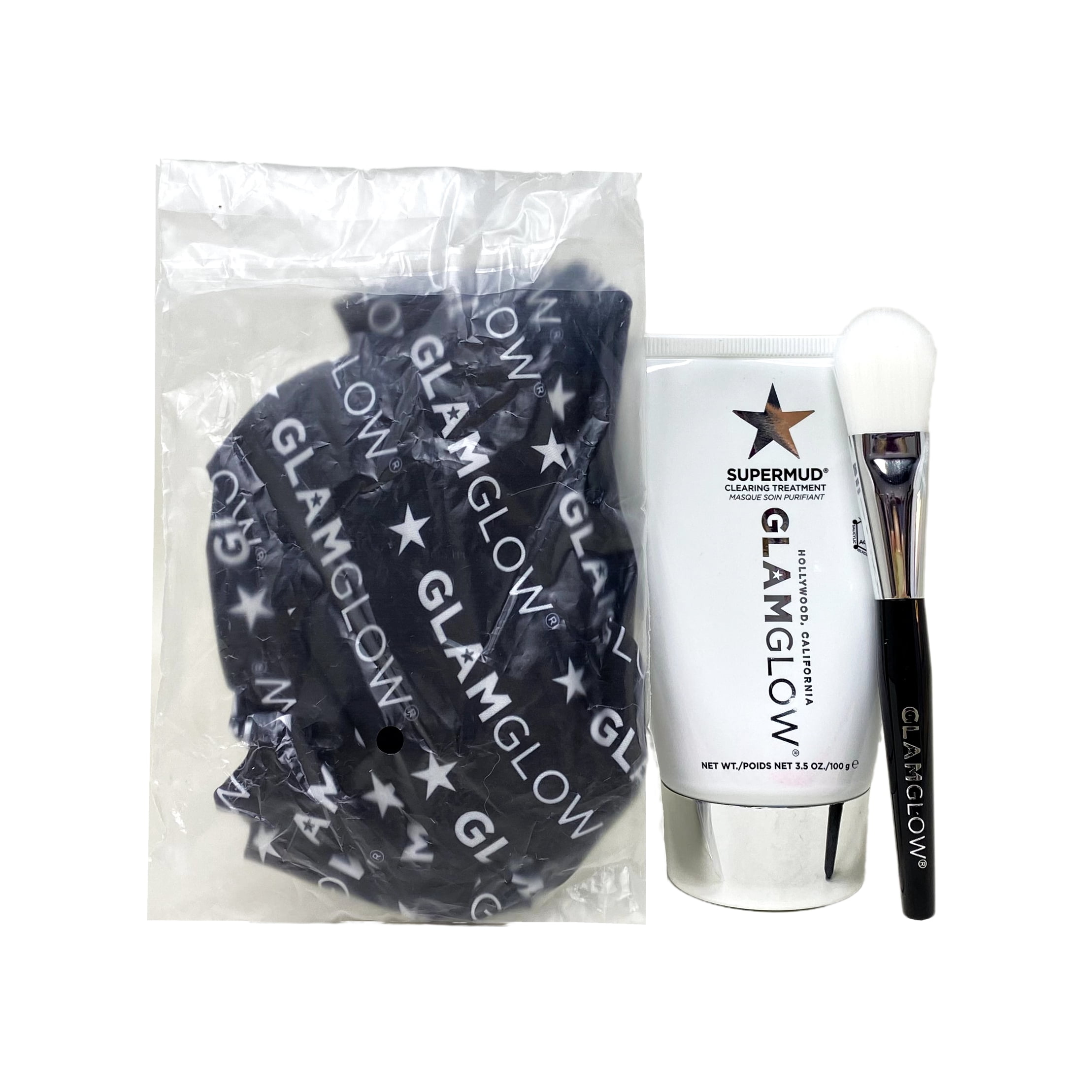 GlamGlow Hollywood's Facialist Will See You Now The Exfoliating & Smoothing Set - Face Mask - Application Brush and Headband