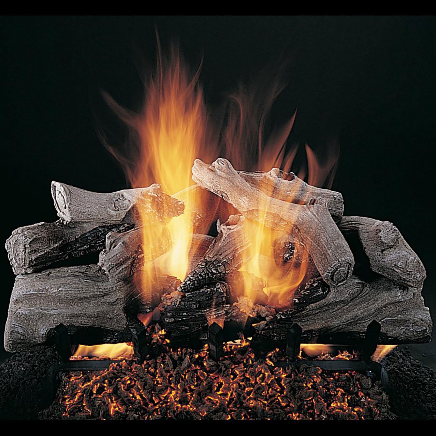 Rasmussen Evening Campfire Log Set w/ 20 (LC) Burner, Electronic Pilot,  Valve Vanisher, LP, 20 - Walmart.com